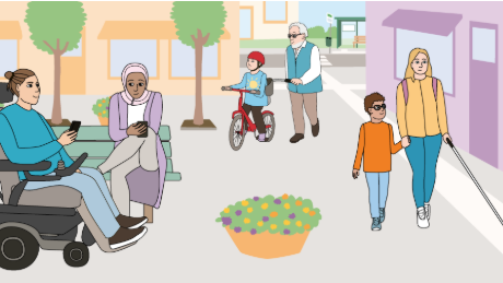 Människor med olika funktionsnedsättningar